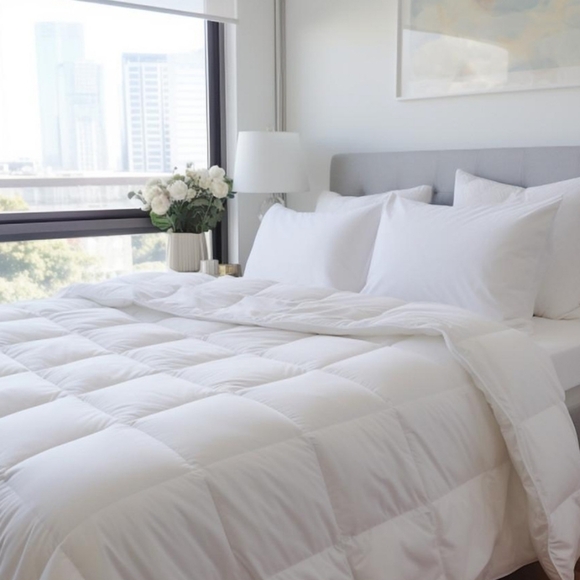 NEW Daisy Fuentes Down Hotel Blanket Comforter White Queen Size - Picture 1 of 4